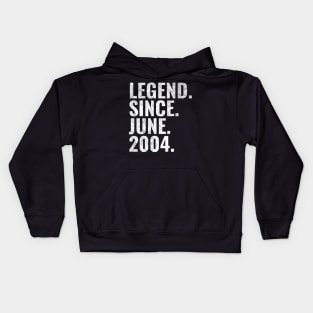 Legend since June 2004 Birthday Shirt Happy Birthday Shirts Kids Hoodie